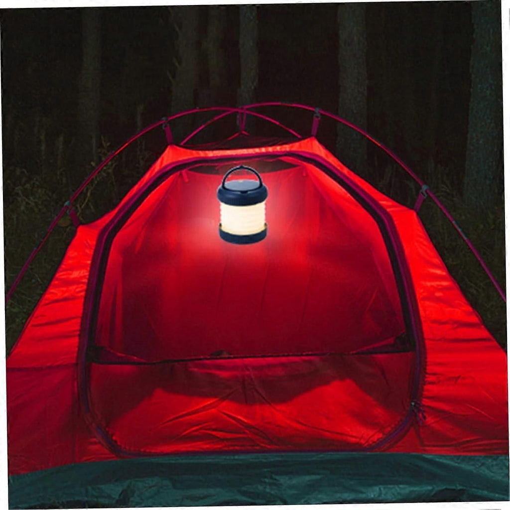 USB Rechargeable Folding Camping Lantern with Dual Lighting Mode, Lightweight LED Tent Light for Outdoor Hiking, Blue