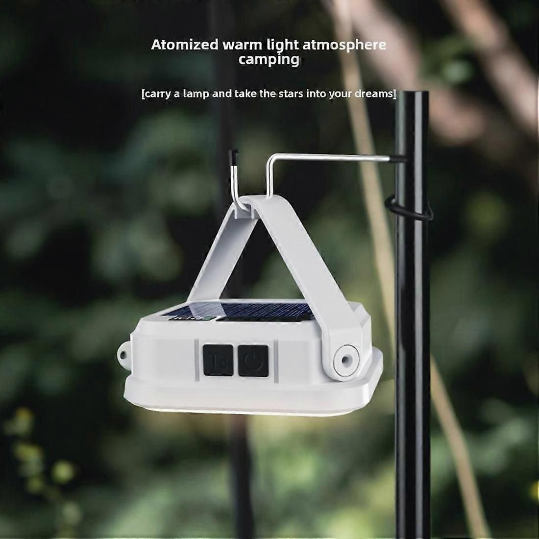 Emergency Lighting Solar Camping Light Portable Outdoor Tent Work SMD Rechargeable LED Hanging Lamp with Digital Power
