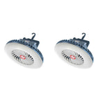 2X Portable Camping Fan with LED USB Rechargeable Battery Operated Fan for Tent Car Emergency