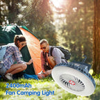 2X Portable Camping Fan with LED USB Rechargeable Battery Operated Fan for Tent Car Emergency