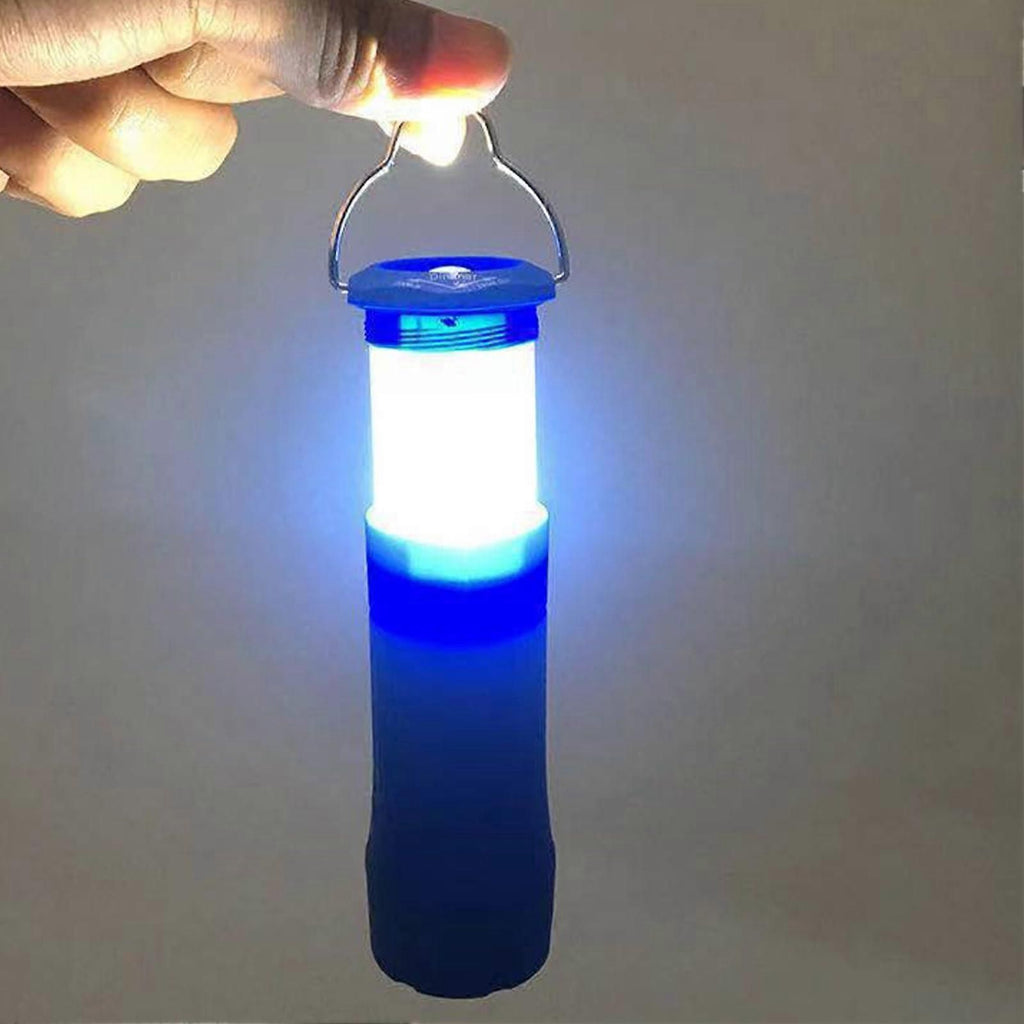 2pcs Compact 2 in 1 Camping Lantern and Flashlight with Detachable Hanging Hook, Battery Operated Tent Light