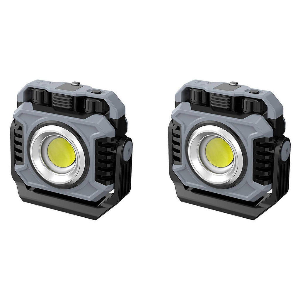 2pcs Portable LED Camping Tent Light Rechargeable Searchlight Outdoor Emergency Lighting Waterproof Hanging Night Lamp