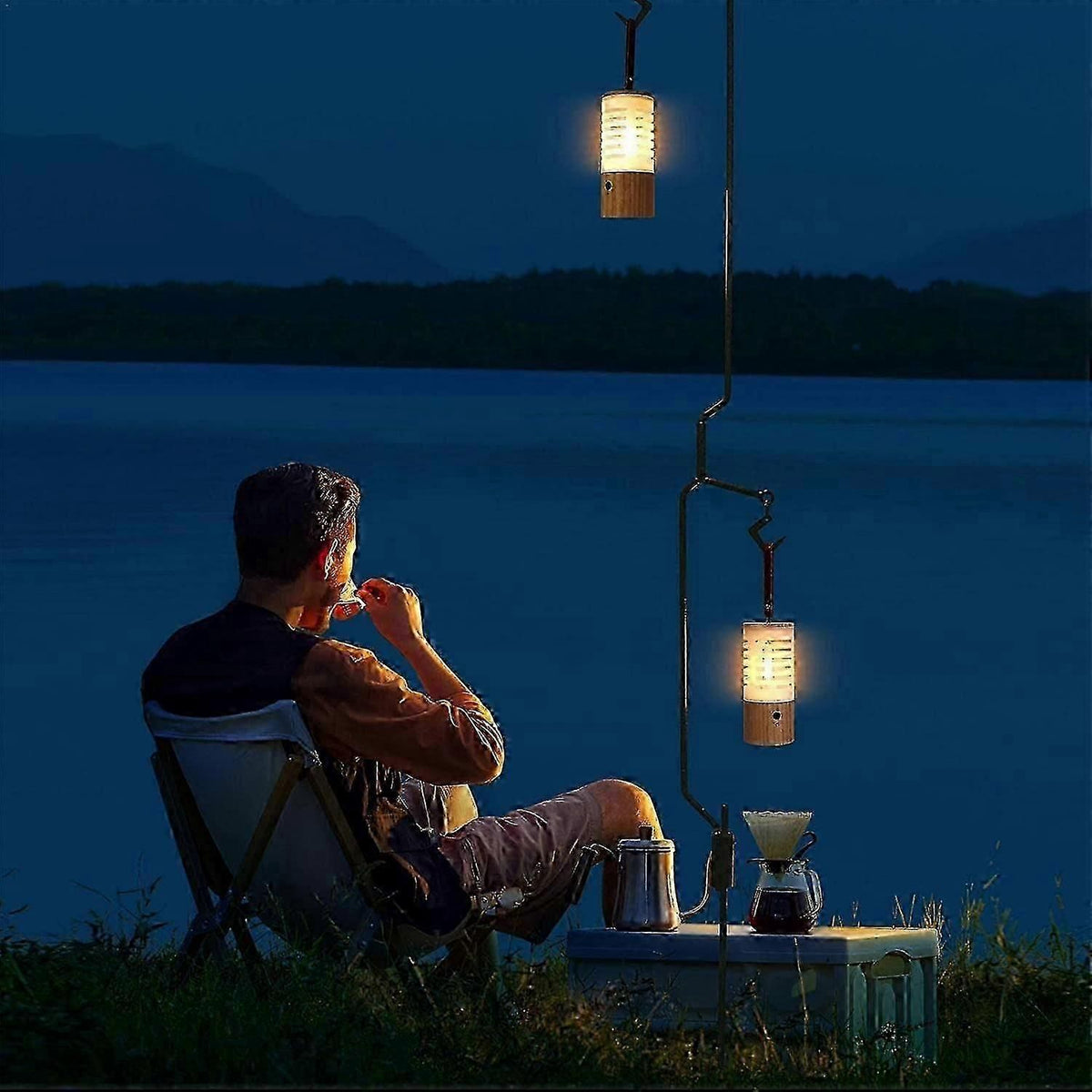 LED Camping Light - Rechargeable Portable LED Tent Light with Built-in Battery