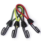 10Pcs Tent Stretch Strap Set Bungee Cords Set with Hooks, Metal Shock Cord Hook - Yellow