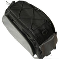 Large Capacity Waterproof Bike Saddle Bag for Electric Bikes with Reflective Strip and Shoulder Strap - Black