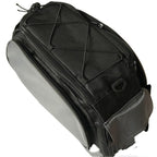 Large Capacity Waterproof Bike Saddle Bag for Electric Bikes with Reflective Strip and Shoulder Strap - Black