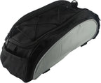 Large Capacity Waterproof Bike Saddle Bag for Electric Bikes with Reflective Strip and Shoulder Strap - Black