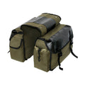 Bicycle Pannier Bag, Durable Rear Rack Storage Bag with Double Side Design for Mountain Bike, Road Bike, Folding Bike and Cycling Accessories - Army Green