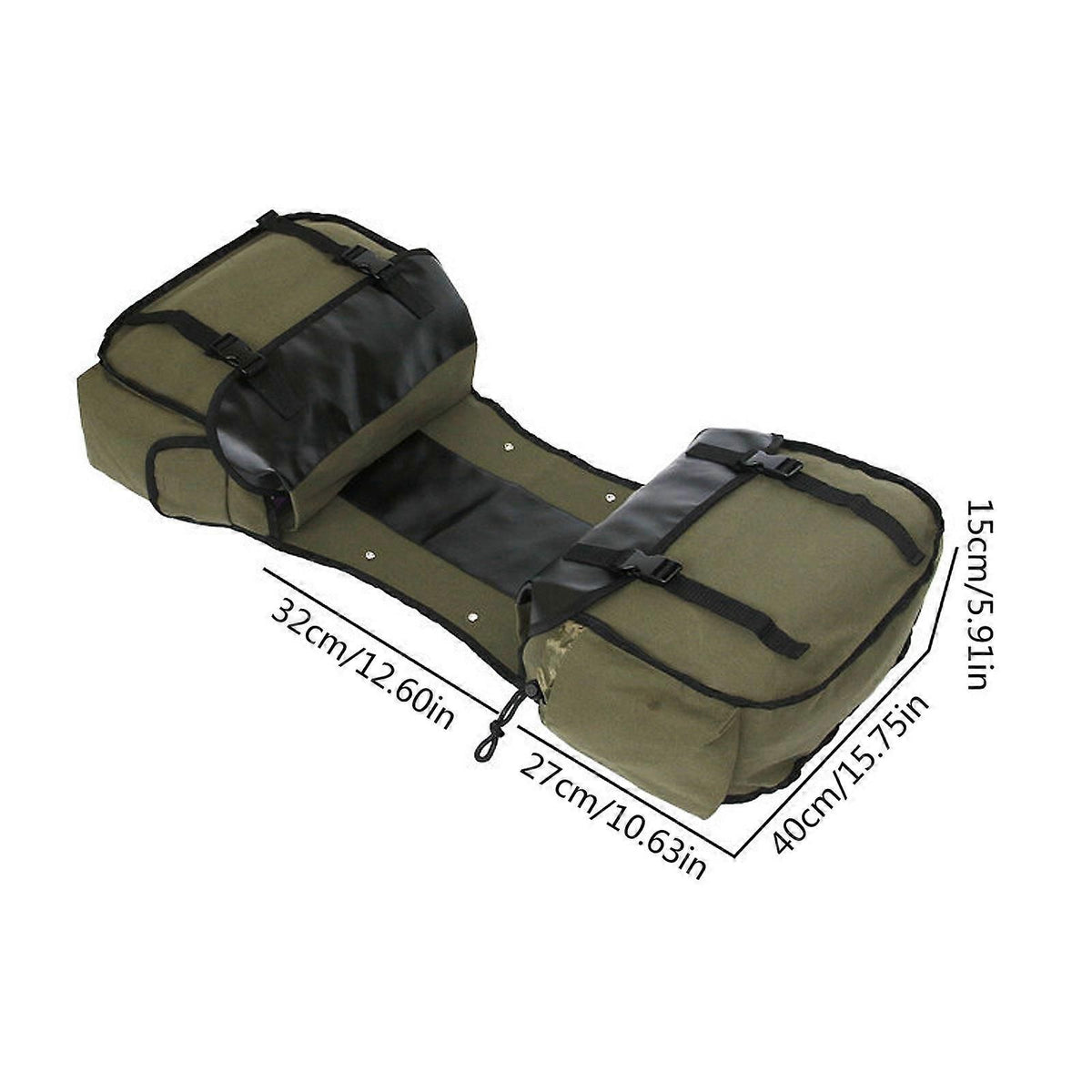 Bicycle Pannier Bag, Durable Rear Rack Storage Bag with Double Side Design for Mountain Bike, Road Bike, Folding Bike and Cycling Accessories - Army Green