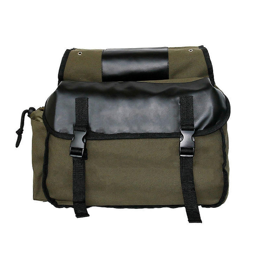 Bicycle Pannier Bag, Durable Rear Rack Storage Bag with Double Side Design for Mountain Bike, Road Bike, Folding Bike and Cycling Accessories - Army Green