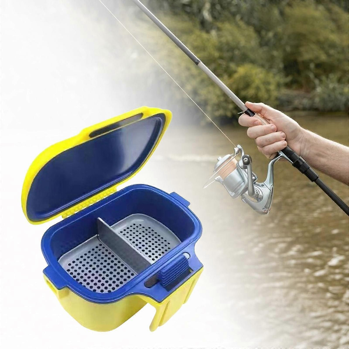 Fishing Lure Case Breathable Fishing Tackle Box for Fishing Hooks Baits Nuts