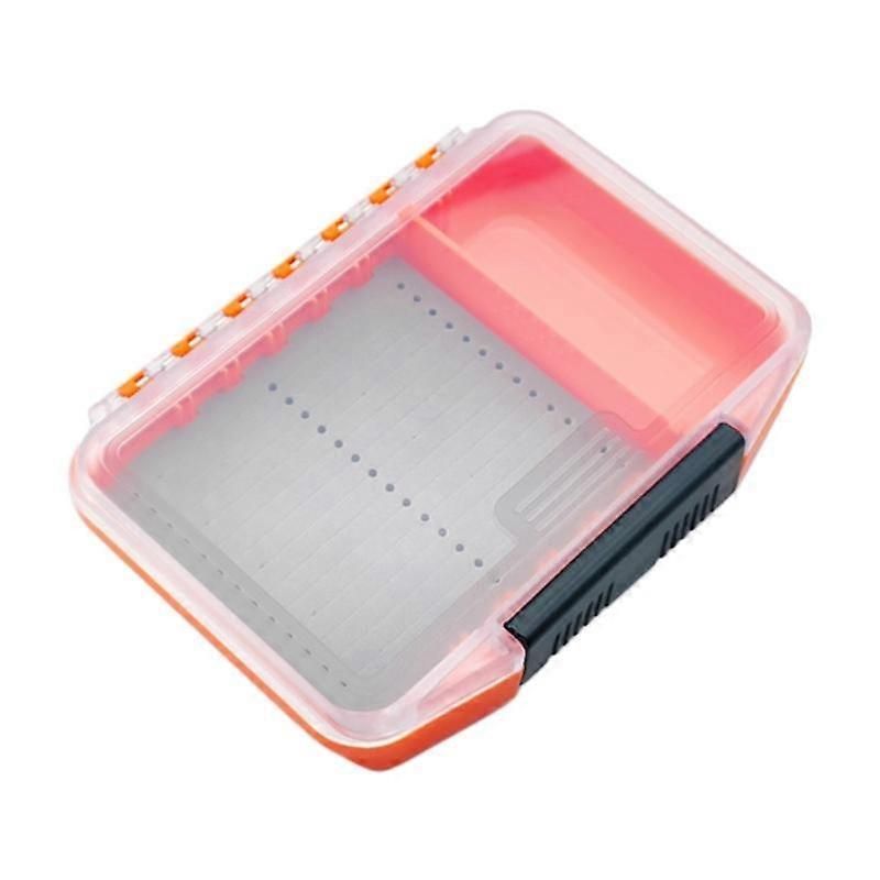 Waterproof Plastic Pockets Fly Fishing Box Portable Fishing Tackle Box Light Weight Fishing Tackle Hook Box Enduring - Orange