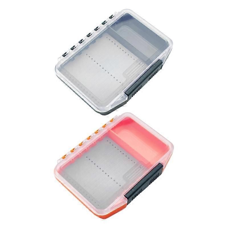 Waterproof Plastic Pockets Fly Fishing Box Portable Fishing Tackle Box Light Weight Fishing Tackle Hook Box Enduring - Orange