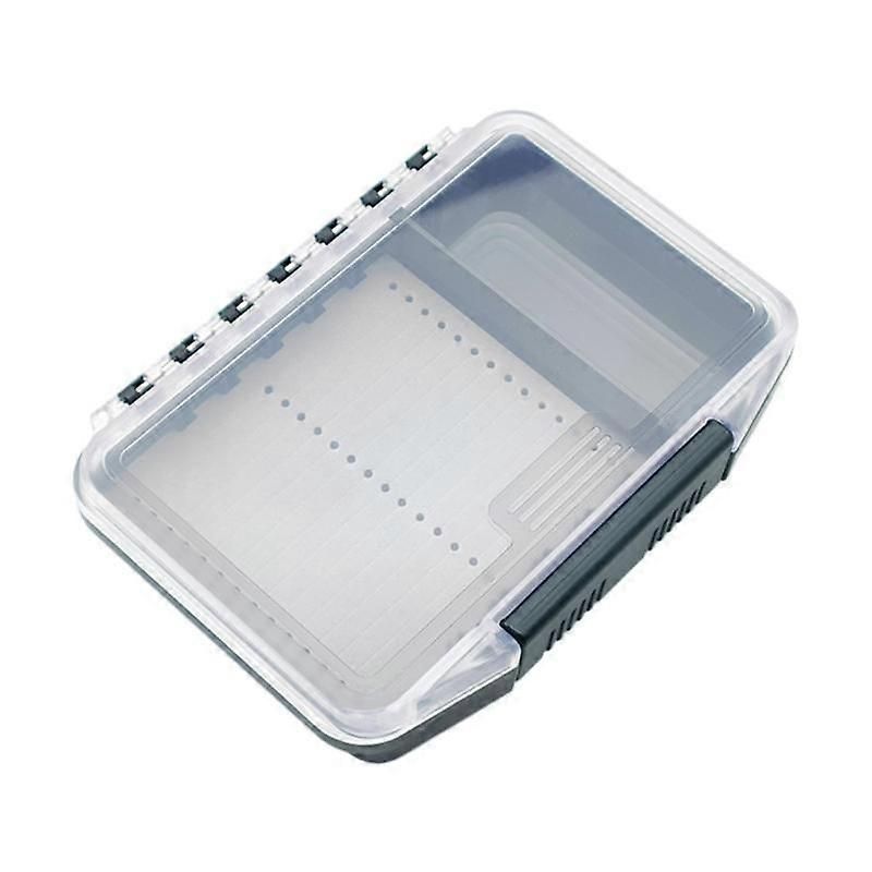 Waterproof Plastic Pockets Fly Fishing Box Portable Fishing Tackle Box Light Weight Fishing Tackle Hook Box Enduring - Black