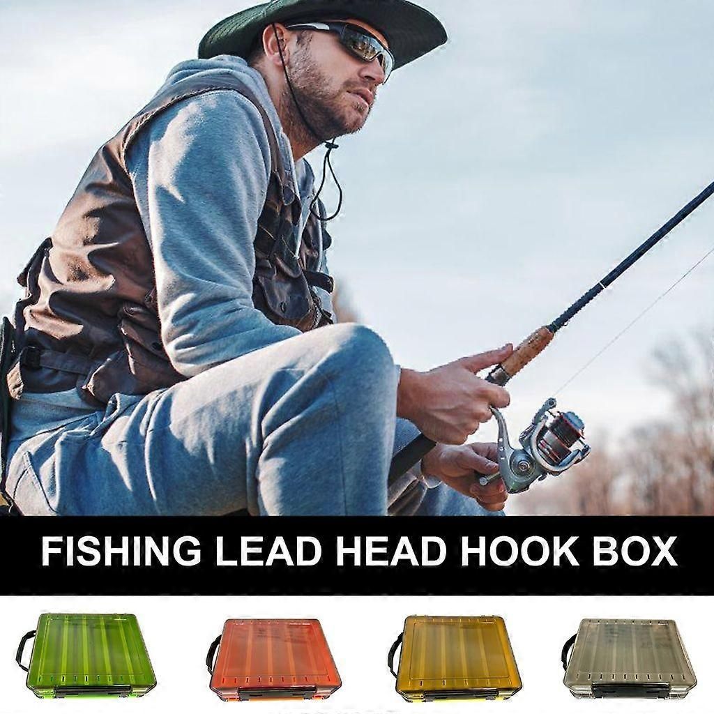Fishing Lures Baits Hook Case Tackle Organizers Terminals Fishing Tackle Box - Light Brown