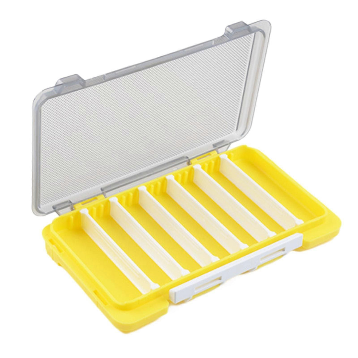Fish Baits Storage Case with Detachable Compartments Grids Fishing Tackle Storage Box Seal Waterproof Fishing Tackle Box - Yellow