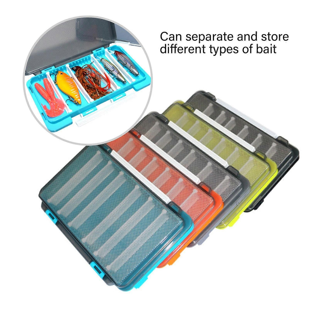 Fish Baits Storage Case with Detachable Compartments Grids Fishing Tackle Storage Box Seal Waterproof Fishing Tackle Box - Yellow
