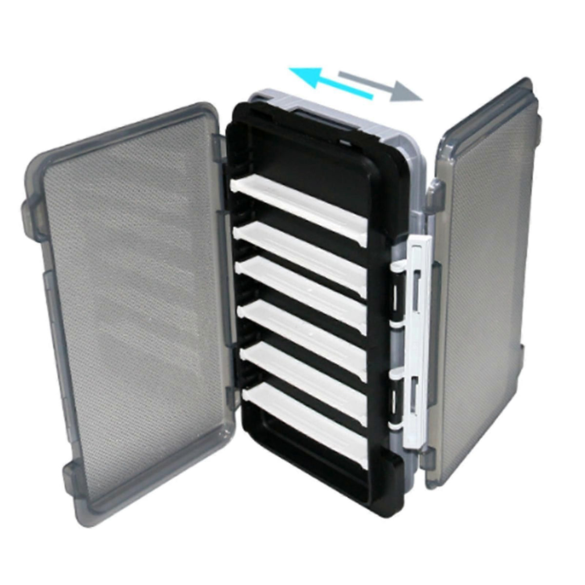 Fish Baits Storage Case with Detachable Compartments Grids Fishing Tackle Storage Box Seal Waterproof Fishing Tackle Box - Yellow