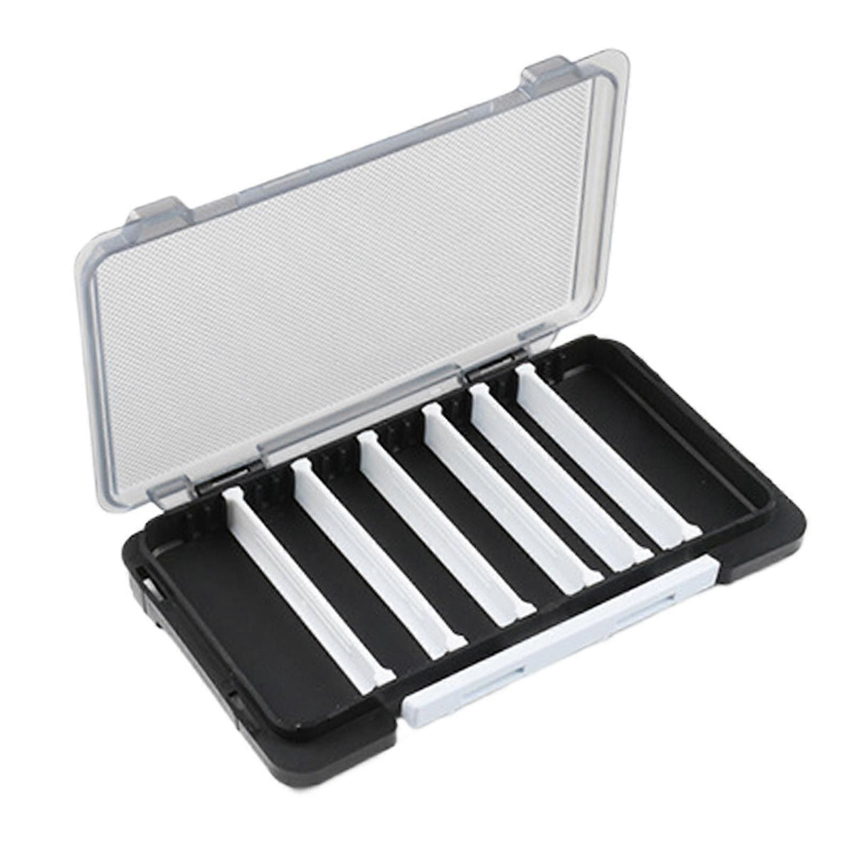 Fish Baits Storage Case with Detachable Compartments Grids Fishing Tackle Storage Box Seal Waterproof Fishing Tackle Box - Black