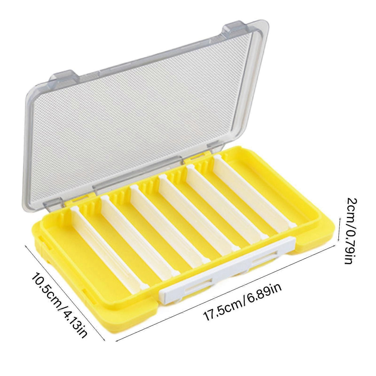 Fish Baits Storage Case with Detachable Compartments Grids Fishing Tackle Storage Box Seal Waterproof Fishing Tackle Box - Black