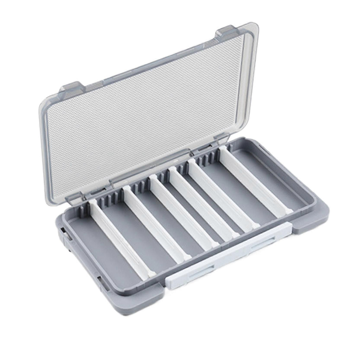 Fish Baits Storage Case with Detachable Compartments Grids Fishing Tackle Storage Box Seal Waterproof Fishing Tackle Box - Grey