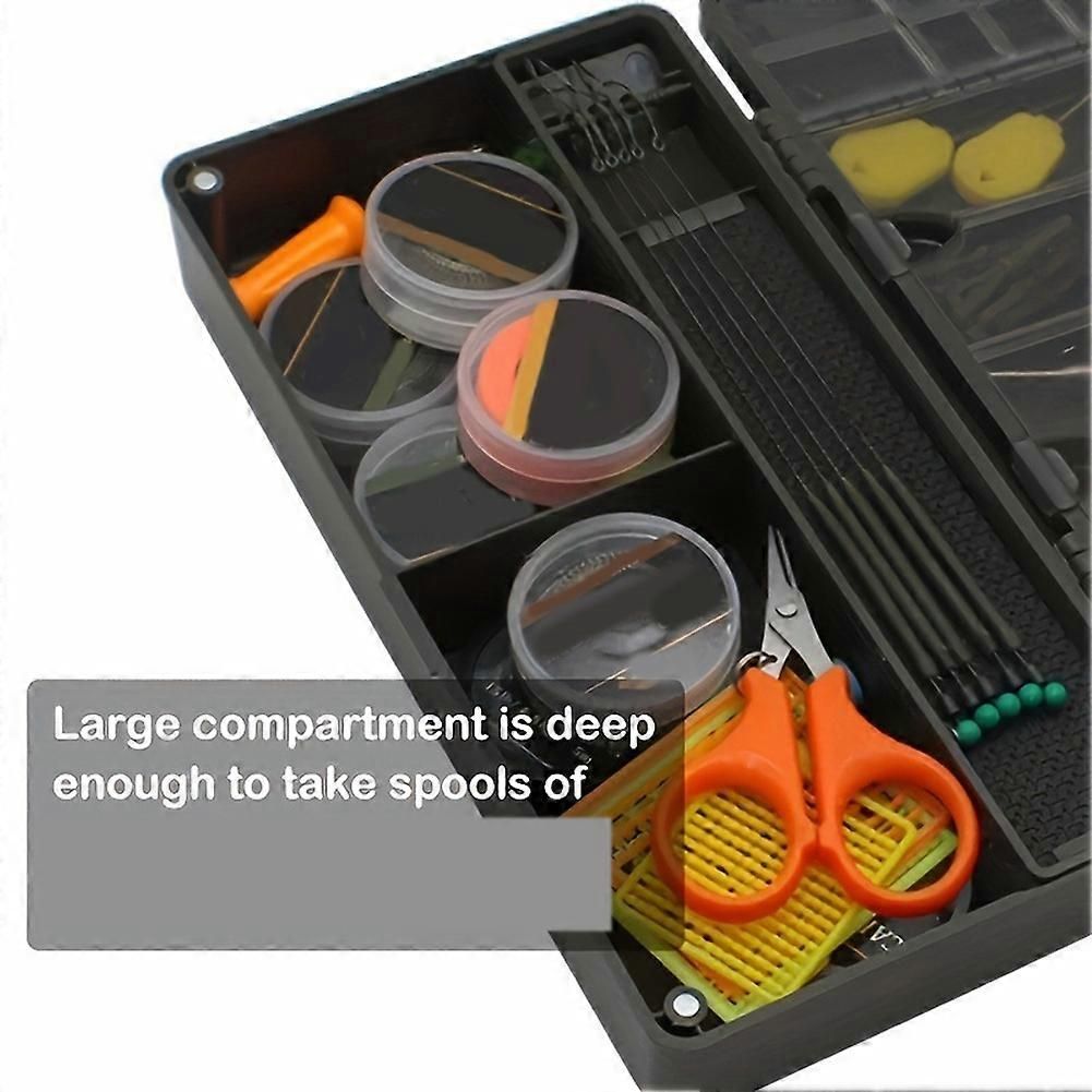 Fishing Box Carp Fishing Tackle Box Lure Hook Line Feeder Plastic Storage Case Carp Fishing Hook Group Box Tackle