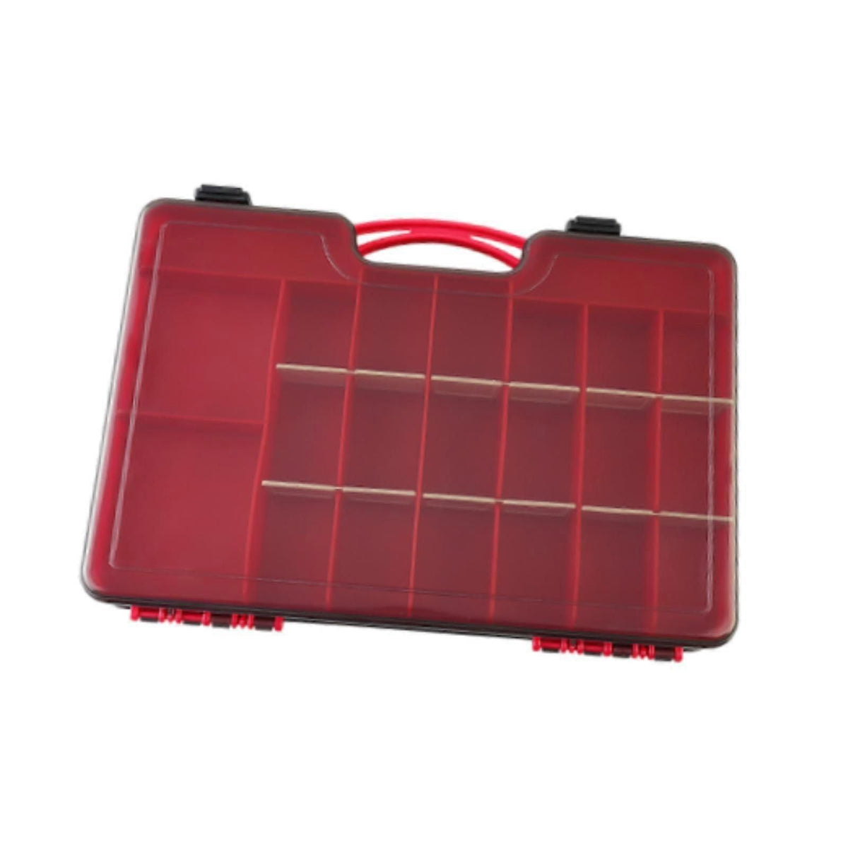Fishing Tackle Box Organizer with Removable Dividers,44 Grids,Fishing - Red