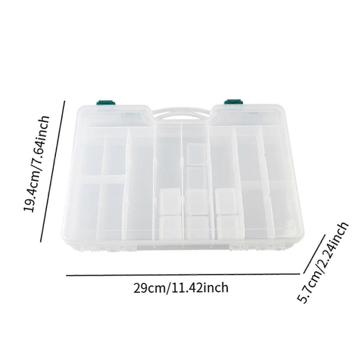 Fishing Tackle Box Organizer with Removable Dividers,44 Grids,Fishing - White