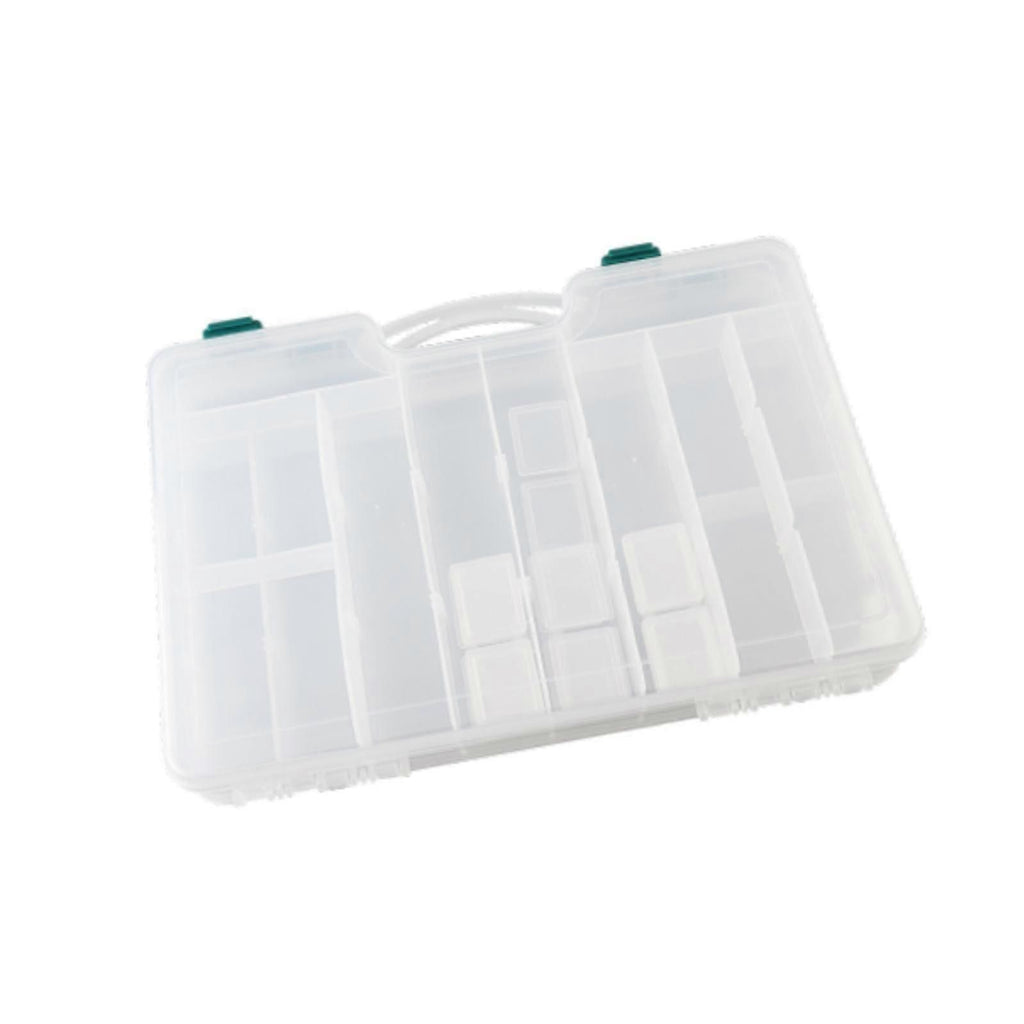 Fishing Tackle Box Organizer with Removable Dividers,44 Grids,Fishing - White