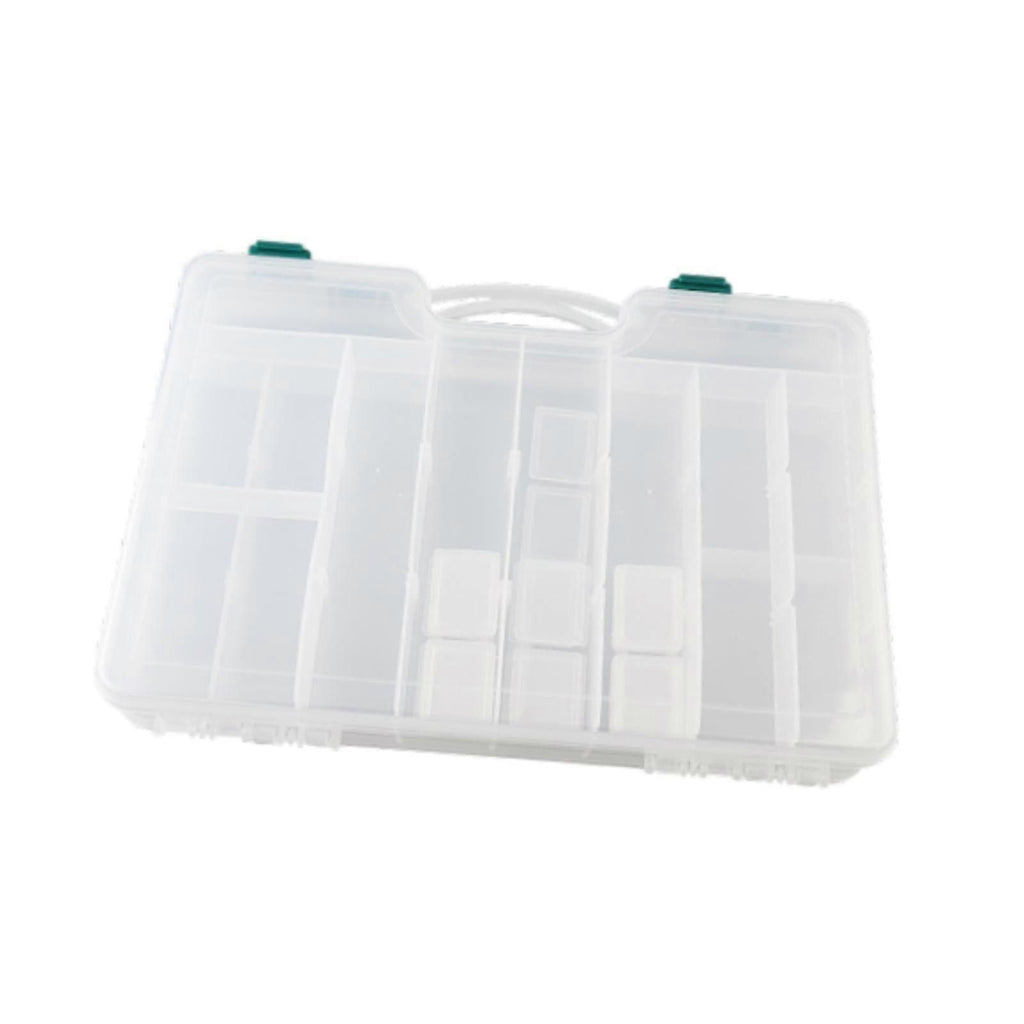 Fishing Tackle Box Organizer with Removable Dividers,44 Grids,Fishing - White