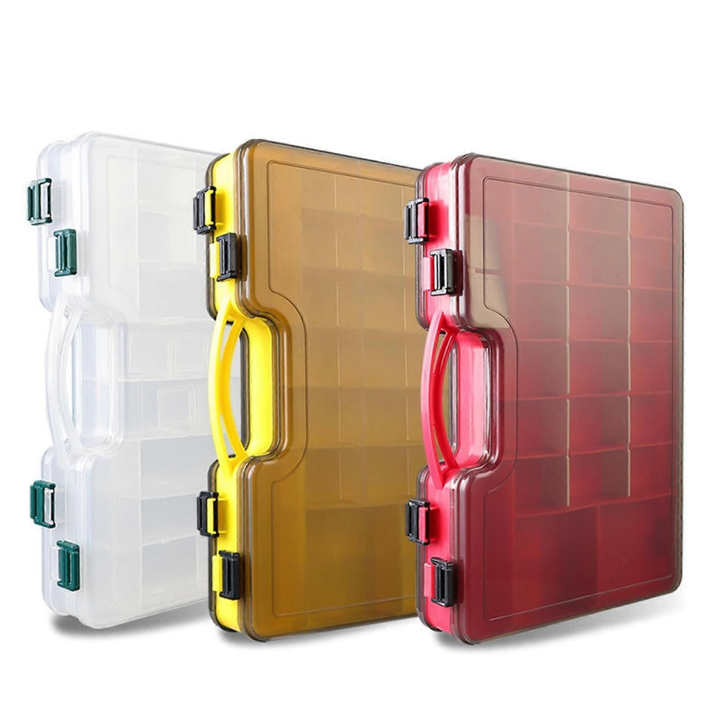 Fishing Tackle Box Organizer with Removable Dividers,44 Grids,Fishing - Yellow