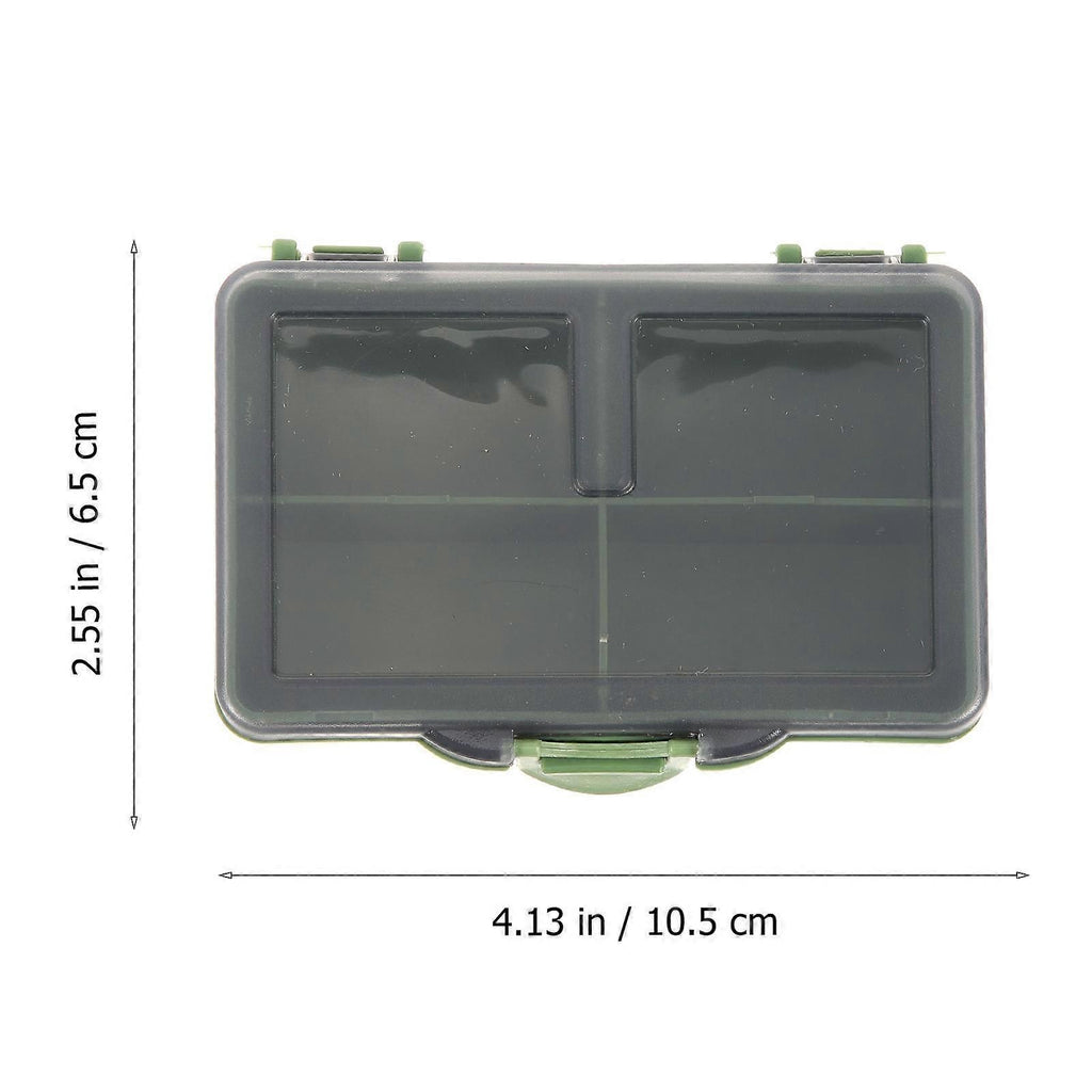 Fishing Tackle Box 2 Pack, Small Fishing Accessories Storage Case with Fixed Compartments, Compact Fishing Hook Bait Lure Organizer, PP Tackle Container - 2 Compartments