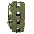 MOLLE Water Bottle Holder Bag 600D Nylon Tactical Bottle Pouch with Carabiner Clip for Hiking Camping Cycling Hunting Outdoor Sports - Army Green