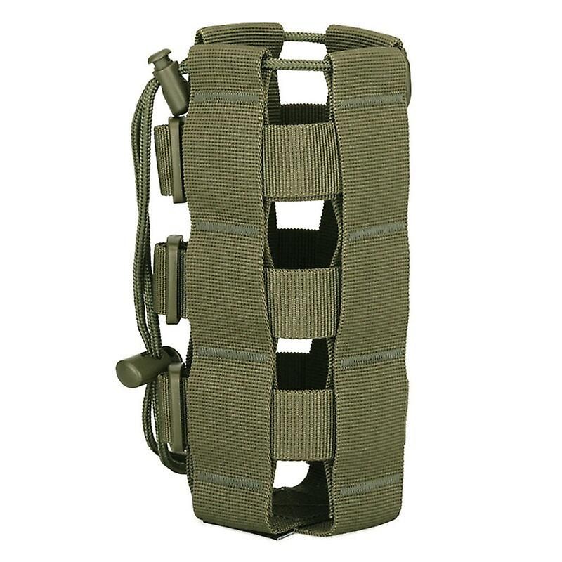MOLLE Water Bottle Holder Bag 600D Nylon Tactical Bottle Pouch with Carabiner Clip for Hiking Camping Cycling Hunting Outdoor Sports - Army Green