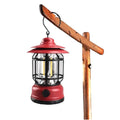 Retro Tent Camping Light Portable Rechargeable Night Lamp Red