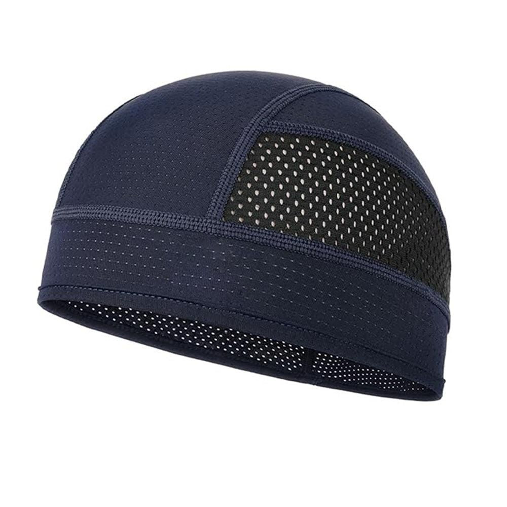 Skull Cap Helmet Liner - Cycling & Motorcycle Cap for Under Helmet Use Navy Blue