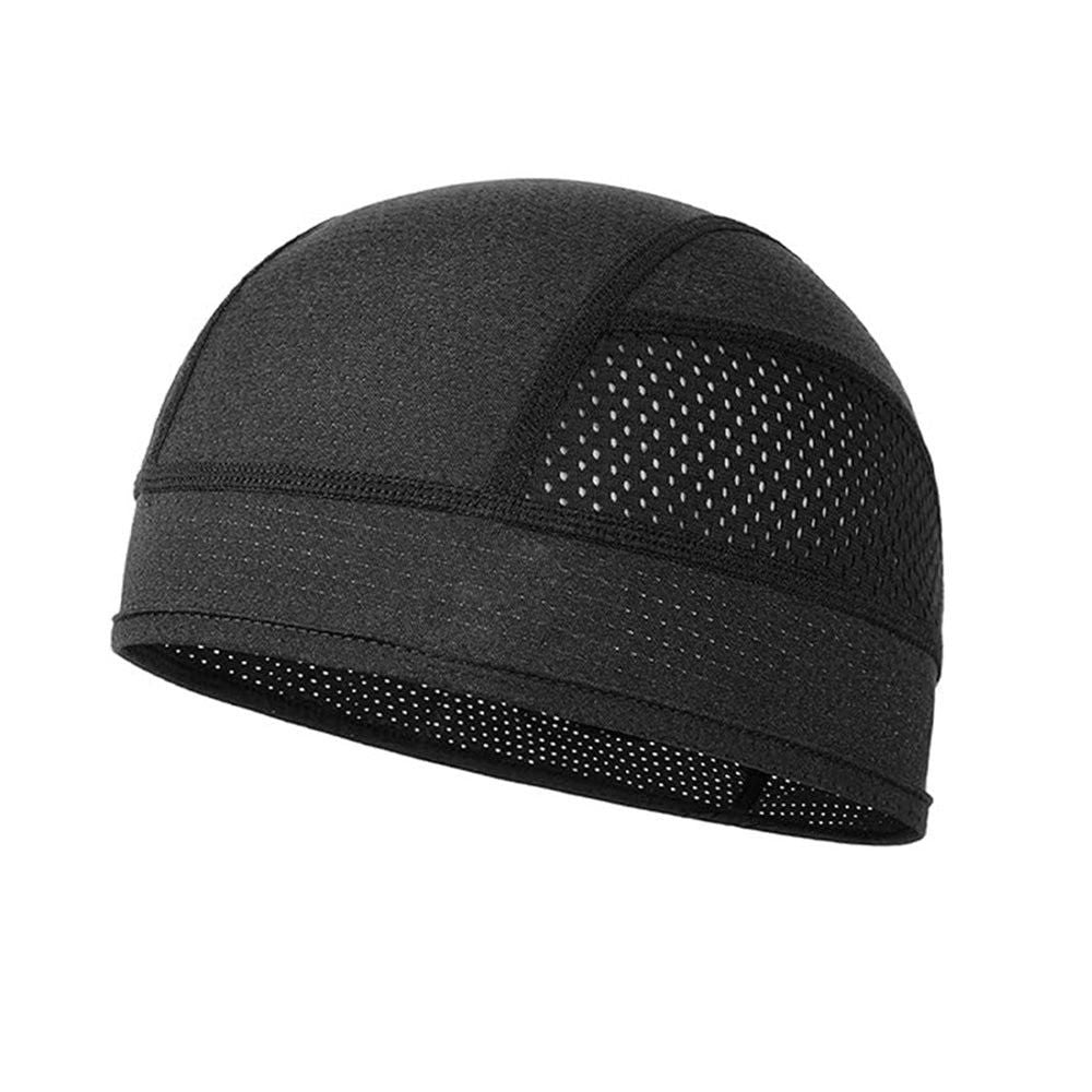 Skull Cap Helmet Liner - Cycling & Motorcycle Cap for Under Helmet Use Black