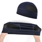 Skull Cap Helmet Liner - Cycling & Motorcycle Cap for Under Helmet Use Black