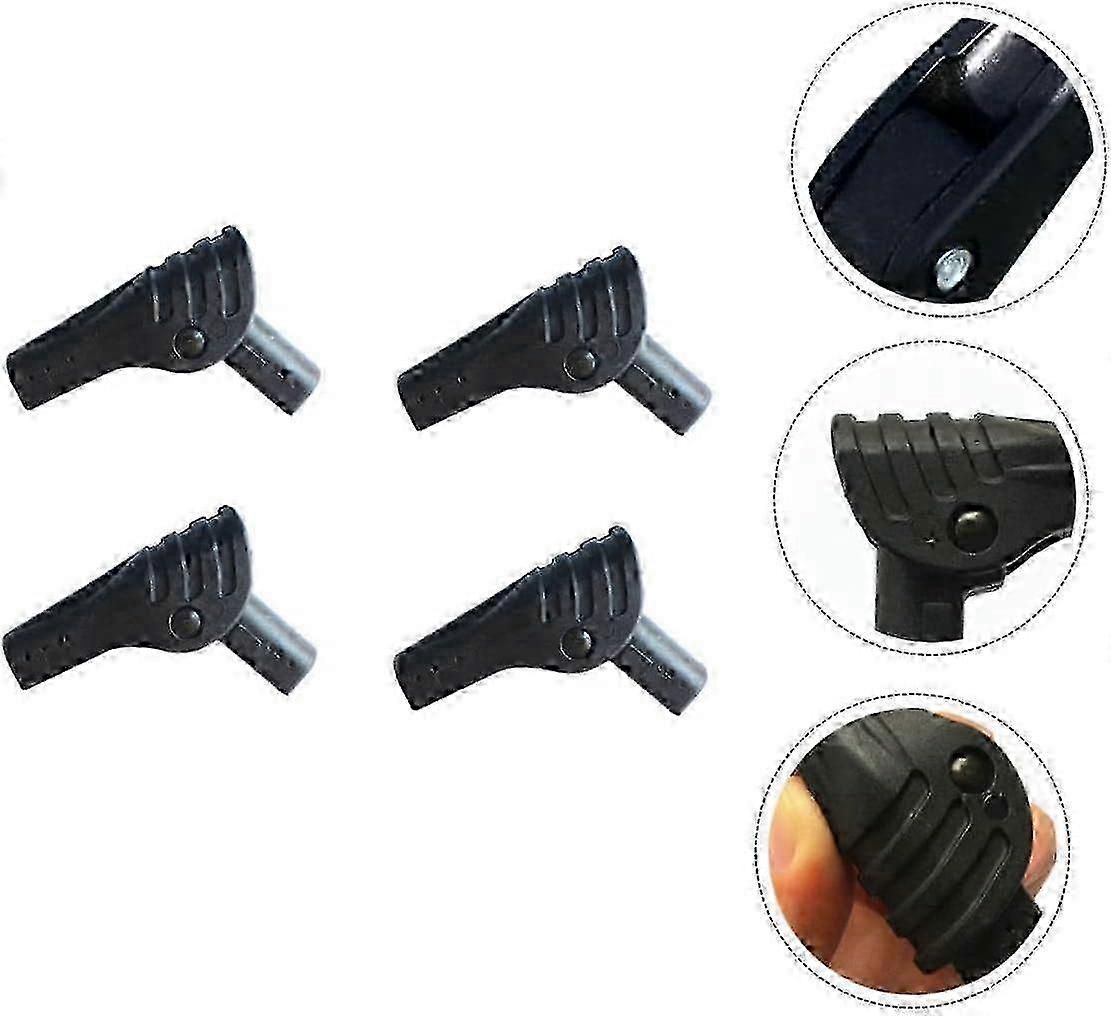 4Pcs Tent Pole Connectors Nylon Tent Support Rod Joints Camping Accessories - 9.5 mm Inner Diameter