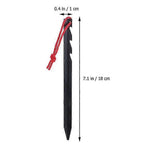 5pcs Aluminum Tent Stakes 18cm Lightweight Ground Pegs for Camping Hiking Outdoor - Black