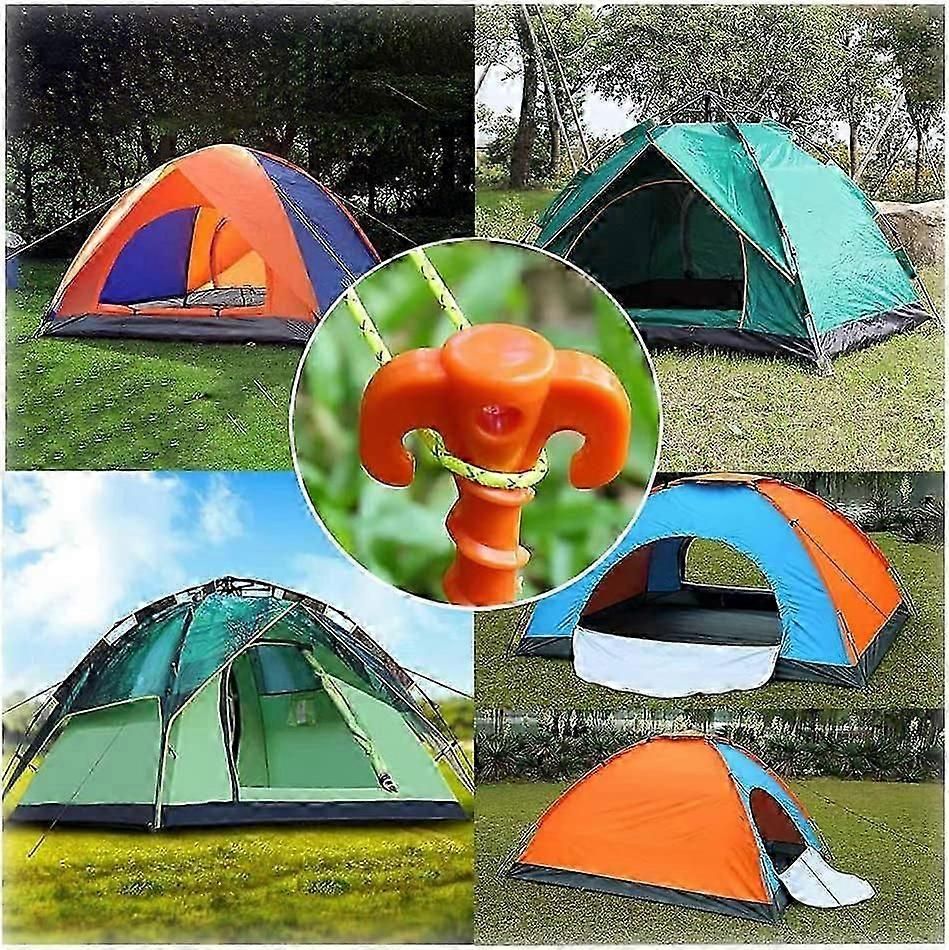 10pcs Spiral Tent Stakes PP Plastic Screw Ground Pegs for Camping Tents Tarps