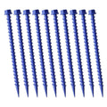 10Pcs Plastic Tent Pegs, Plastic Tent Nails for Fixing Camping Tent - Blue