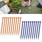10Pcs Plastic Tent Pegs, Plastic Tent Nails for Fixing Camping Tent - Blue