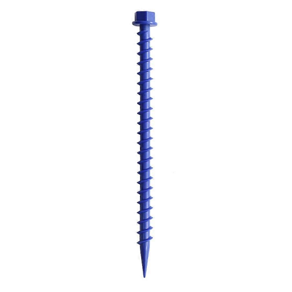 10Pcs Plastic Tent Pegs, Plastic Tent Nails for Fixing Camping Tent - Blue
