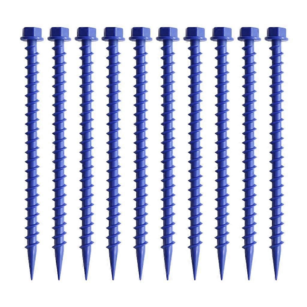 10Pcs Plastic Tent Pegs, Plastic Tent Nails for Fixing Camping Tent - Orange