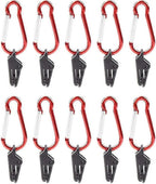 10pcs Tarp Clip With Carabiner Tent Clip Clip For Camping Tent Awning Plastic Tent Tarp Clips Tent Snaps