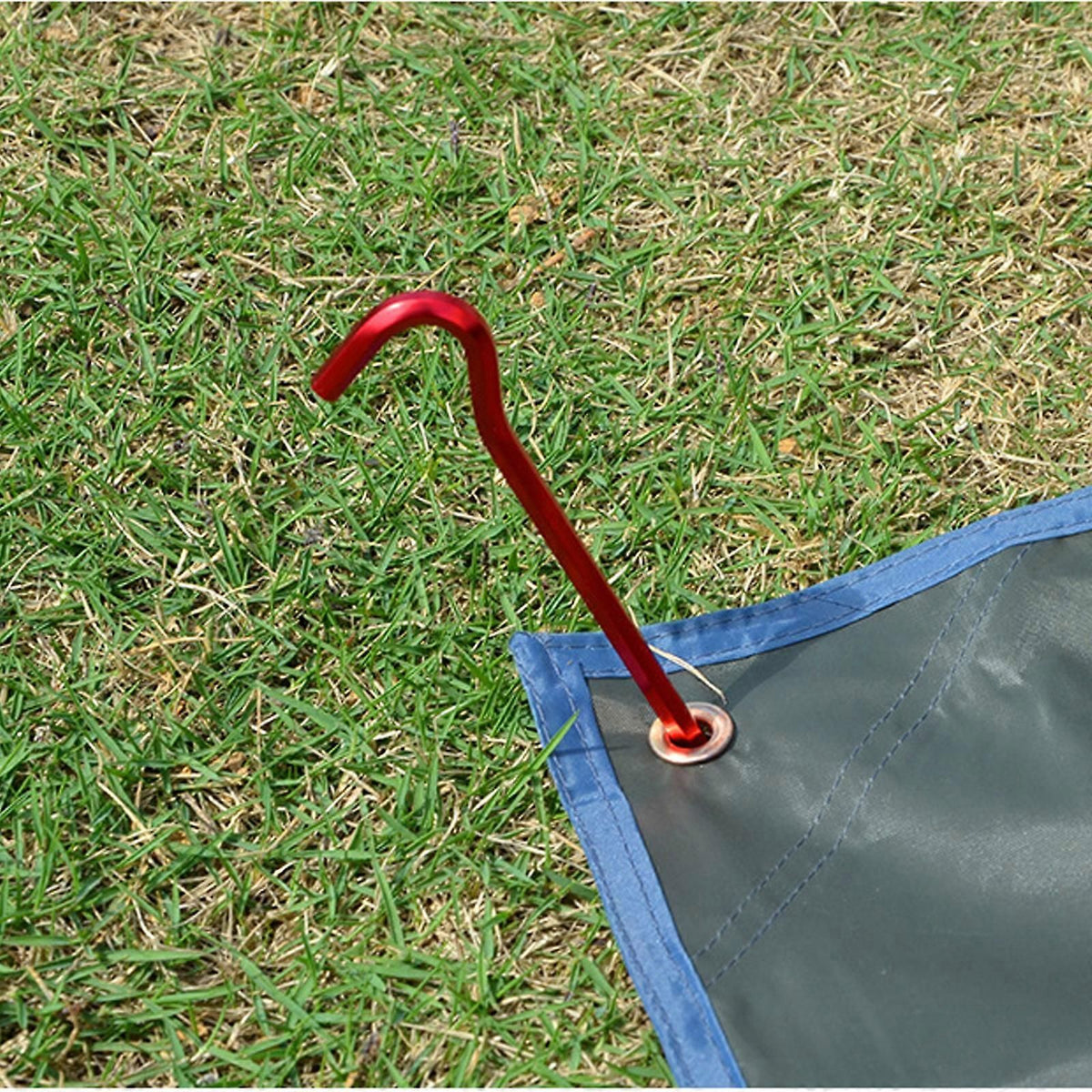 10pcs Aluminum Tent Stakes 18cm Lightweight Ground Pegs for Camping Beach Outdoor - Black