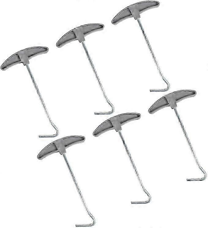 6pcs Tent Peg Puller Hooks Camping Tent Stake Remover Extractor Tool