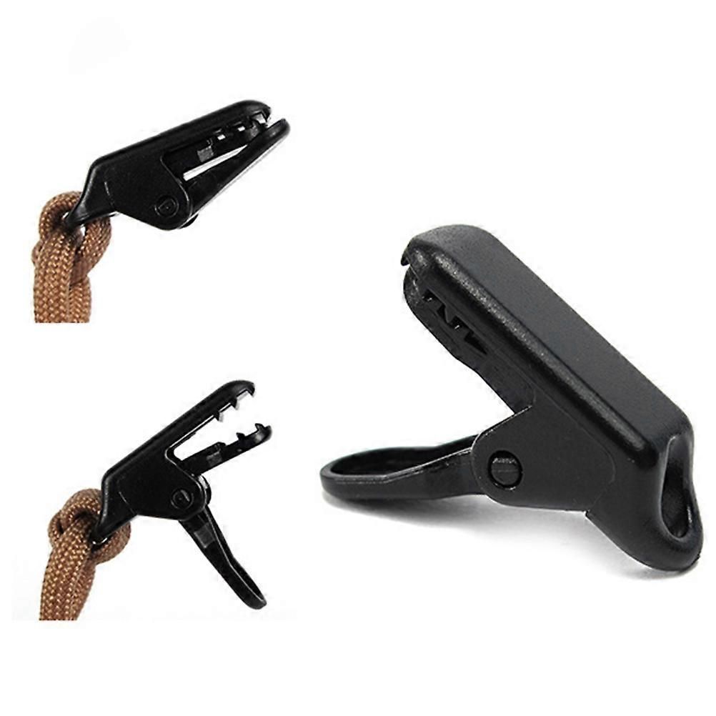 2pcs Tarp Clips ABS Camping Clamps with Rope Attachment Point for Tent Awning
