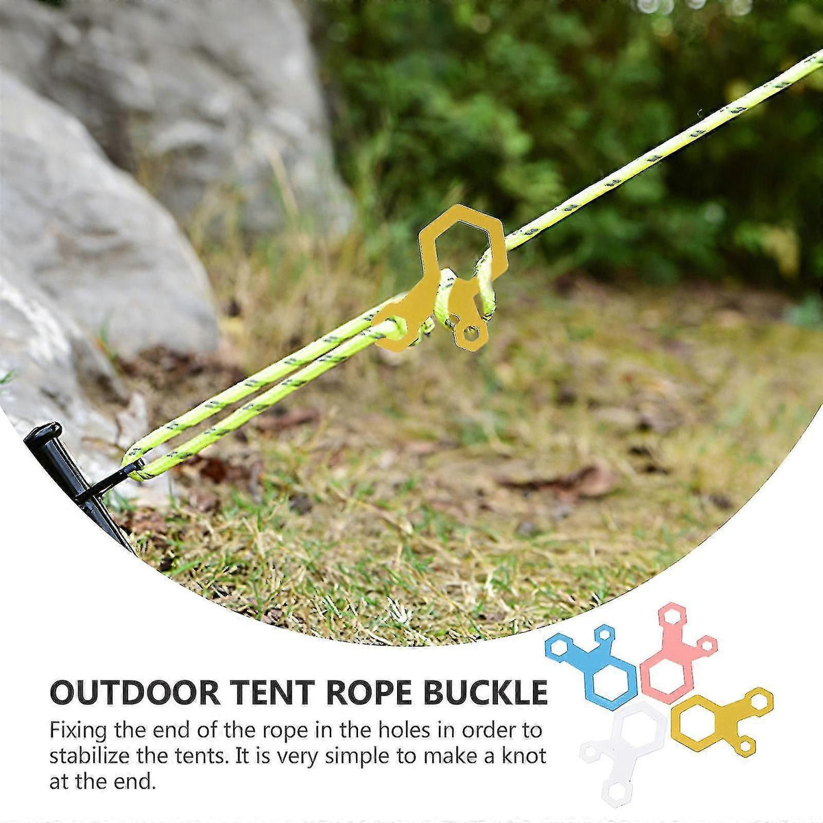 4 Pcs Tent Camping Tent Rope Adjusters Camping Cord Adjuster Windproof Buckle Tent Buckles Outdoor Tent Rope Buckle